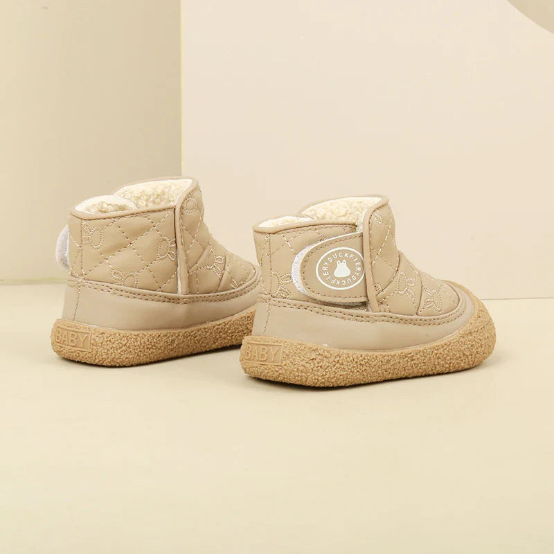 image-balck brown light brown warm boots for babies