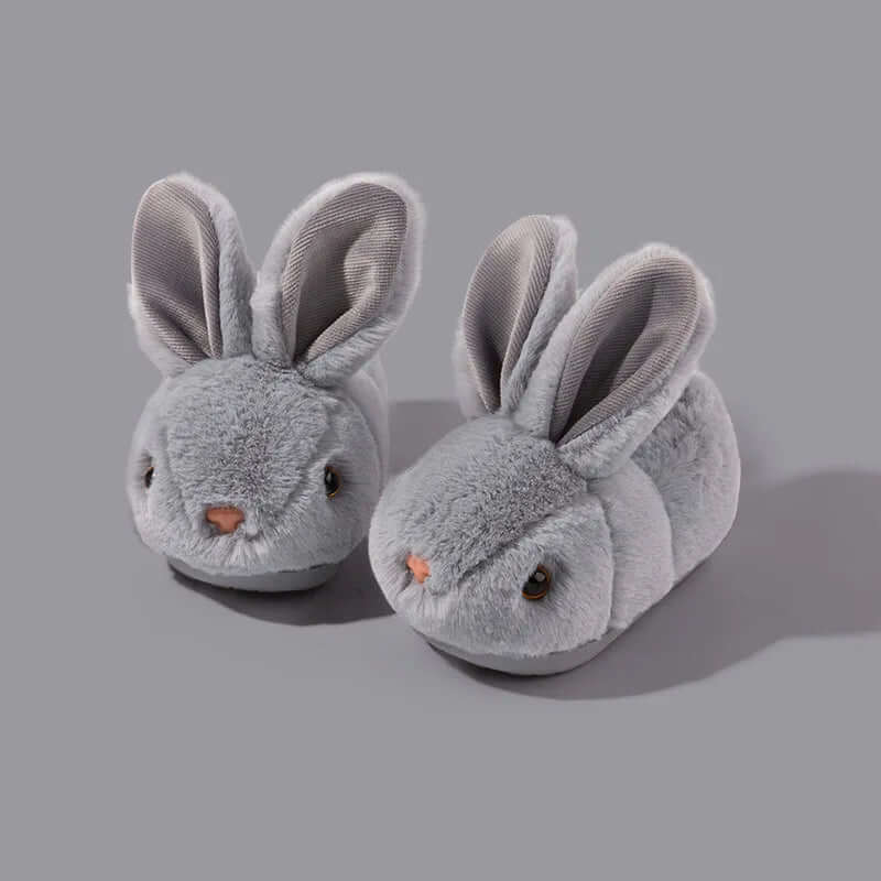silver Flopsy Rabbit Floral Slippers