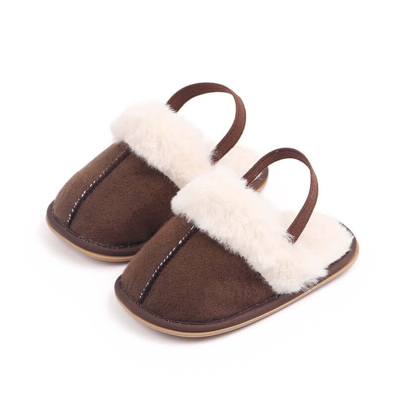 brown color slipper 
