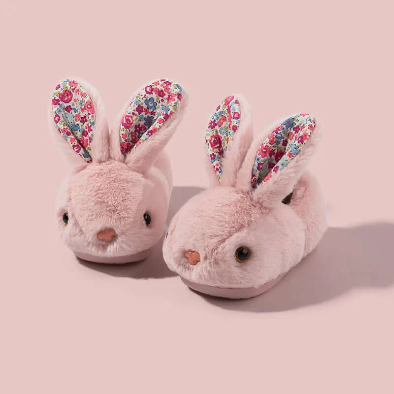 pink Flopsy Rabbit Floral Slippers