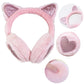 Glitter Heart Cat Earmuffs