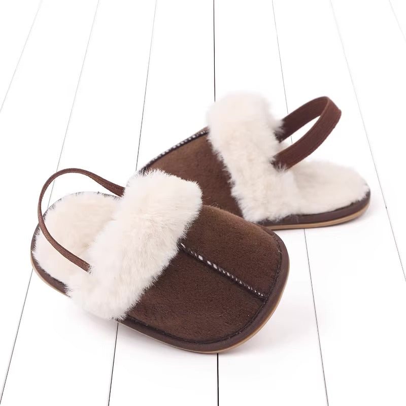 drak brown color baby slipper