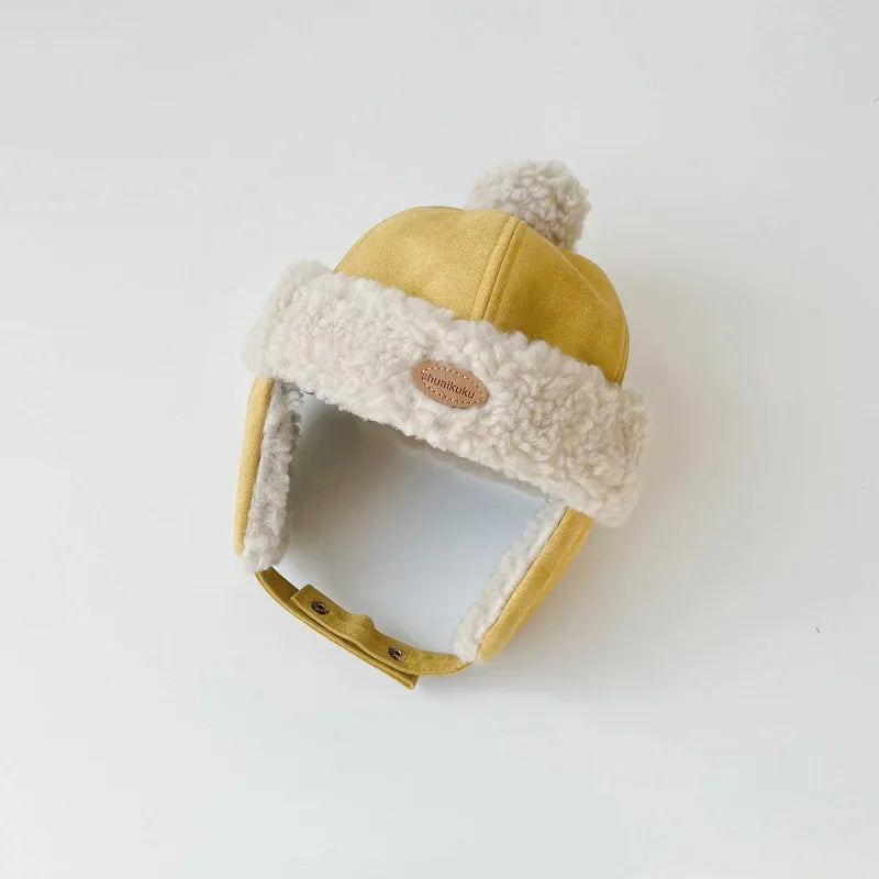 Baby Ear Flap Fleece Hat - Shoe Loops
