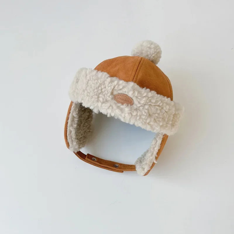 Baby Ear Flap Fleece Hat - Shoe Loops
