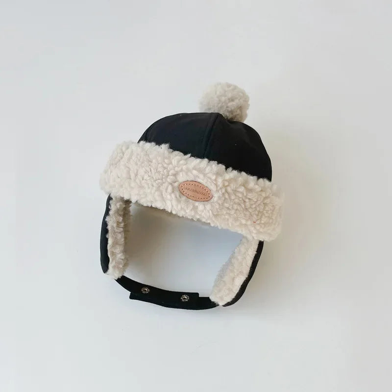 Baby Ear Flap Fleece Hat - Shoe Loops