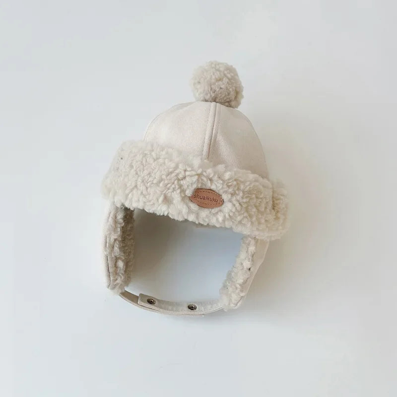 Baby Ear Flap Fleece Hat - Shoe Loops