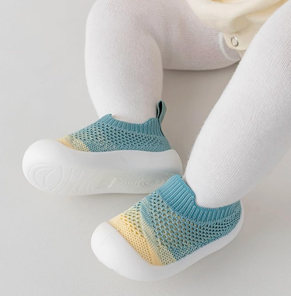 Two Tone Socks With Soles Grey - Shoe Loops