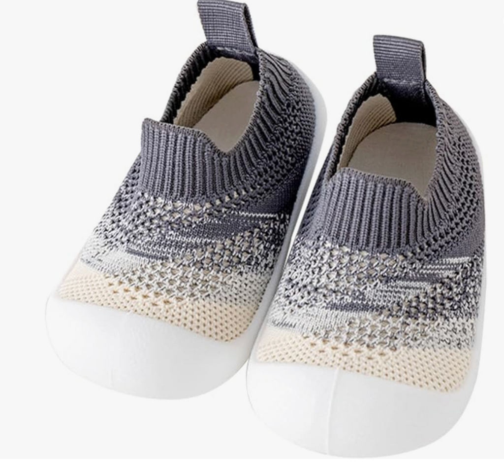 Two Tone Socks With Soles Grey - Shoe Loops