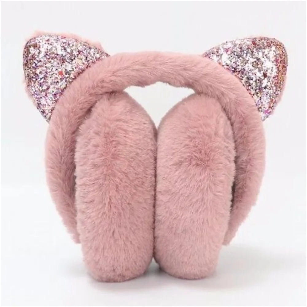 Glitter Cat Earmuffs - Shoe Loops