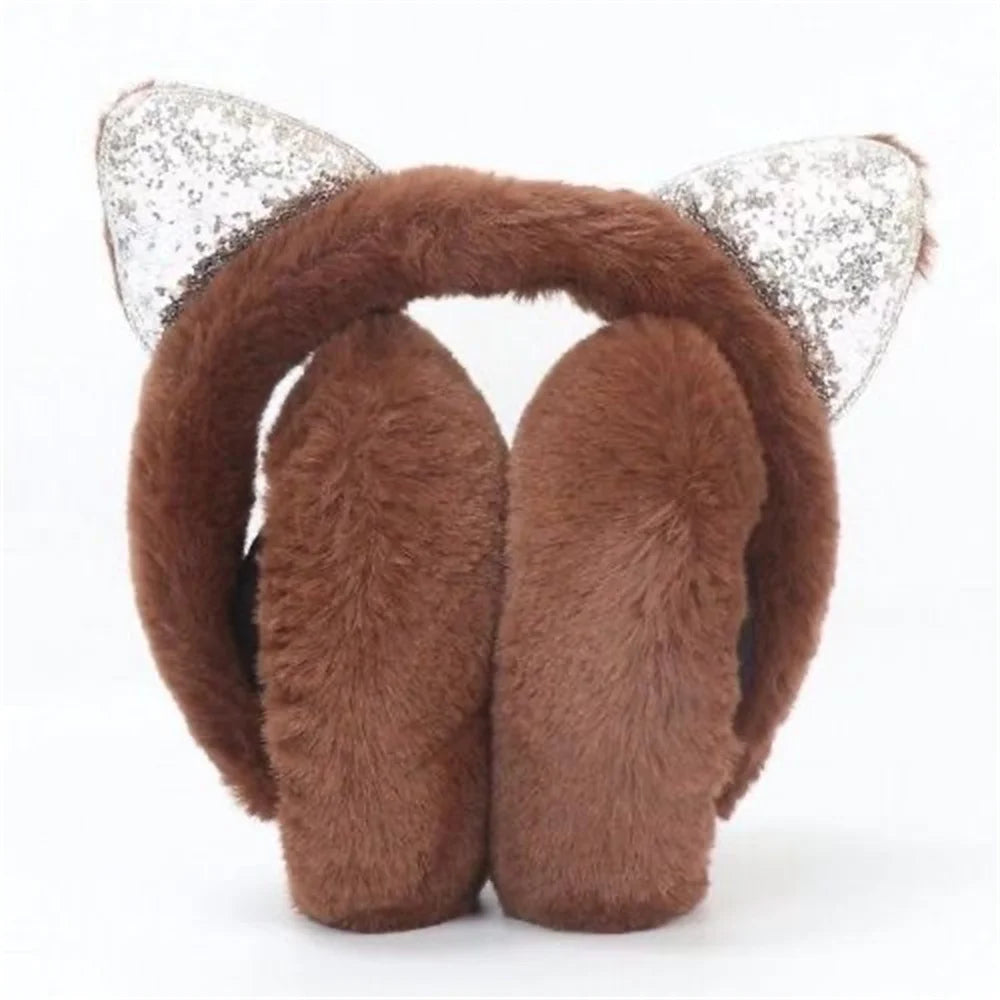 Glitter Cat Earmuffs - Shoe Loops