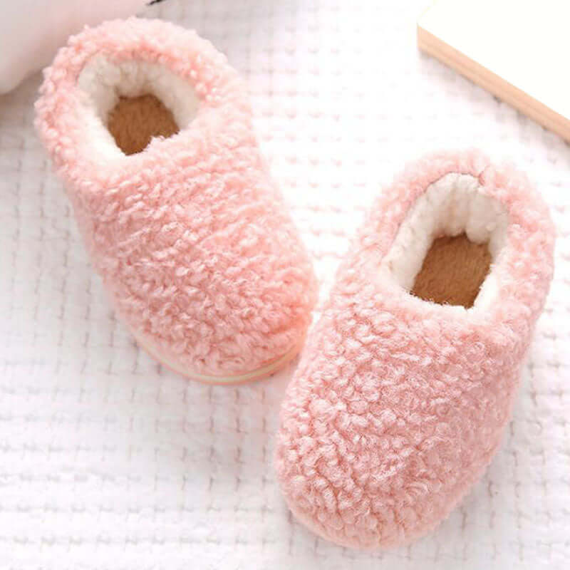 Plush indoor slippers