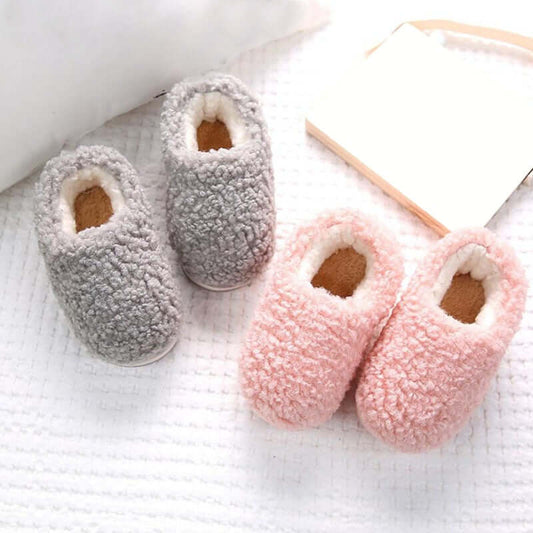 Plush indoor slippers
