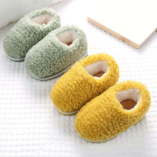 Plush indoor slippers